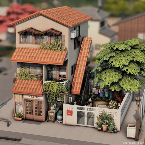 Tiny Apartment Sims 4, Sims 4 Japanese Family House, Sims 4 Japanese Townhouse, Sims 4 Japanese House Cc, Sims 4 Korean Apartment, Japanese Suburban House, Sims 4 Gallery House, Sims 4 Mt Komorebi House, Sims 4 Japanese Apartment