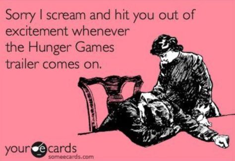 this is me even when I watch the first HG trailer...still... Hunger Games Trailer, Hunger Games Reaping, The Hunger Games Books, Knitting Quotes, Hunger Games Fandom, Tree Poster, Hunger Games 3, Hunger Games Series, Hunger Games Catching Fire