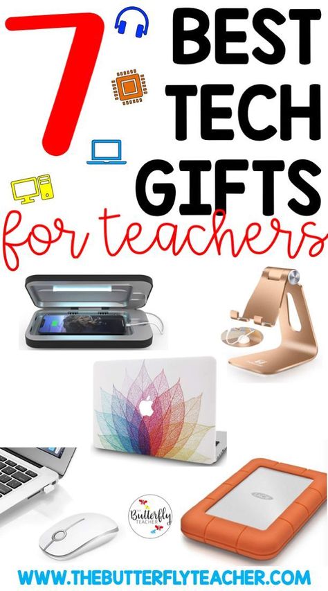 Looking for something besides a coffee mug to give your favorite teacher this year? Here you’ll find some of the best tech gifts for teachers.   These technology gadgets and accessories for teachers can be used inside and outside of the classroom.  #teacherappreciationgifts #giftsforteachers #gadgetsforlearning #techtoolsforteachers #technologygifts #giftsforteachers #techgifts #techtoolsforlearning #techgiftsforteachers Teacher Gadgets, Best Tech Gifts, Handmade Teacher Gifts, Computer Teacher, Teacher Tech, Cool Tech Gifts, Technology Gifts, Teacher Technology, Best Teacher Gifts