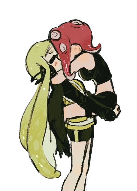 Splat Tim, Agent 8, Agent 3, Splatoon 2 Art, Nintendo Fan Art, Splatoon Comics, Squid Games, Ship Art, Love Images