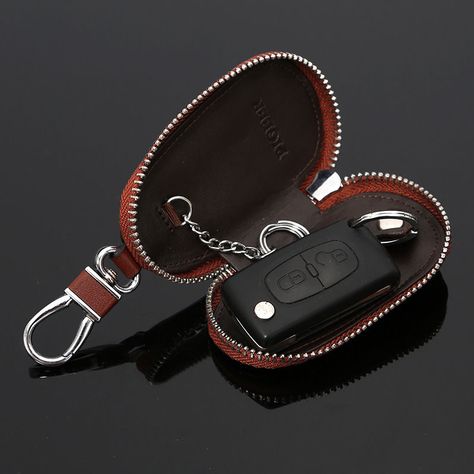 Leather Car Key Holder, Car Key Accessories, New Car Accessories, Black Keychain, Car Key Holder, Leather Key Holder, Car Key Chain, Car Key Ring, Car Key Case