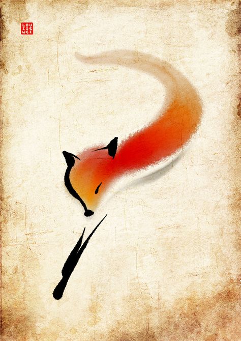 Fox Abstract Tattoo, Fox Tattoo For Man, Dancing Fox Tattoo, Fox Tattoo Small Simple, Watercolor Art Tattoo, Simple Fox Tattoo, Japanese Fox Tattoo, Fox Tattoo Men, Fox Tattoo Meaning