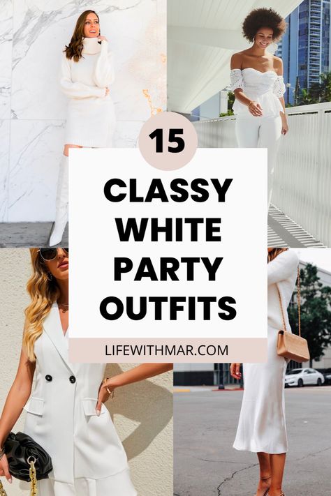 White Dresses | White Dress | White Outfits | White Looks | All White Party | Wedding | Bridal Dresses | Bridal Outfits | Bridal Party | How to Wear White | White Party Looks | White Party Outfits | What to Wear to a White Party | White Parties | All White Parties Outfits For All White Party, All White Island Party Outfit, White Night Party Outfit, White Dress For Yacht Party, White Party Couple Outfit, Classy White Party Outfit, Classic White Outfits For Women, All White Party Attire Women, White After Party Wedding Outfit