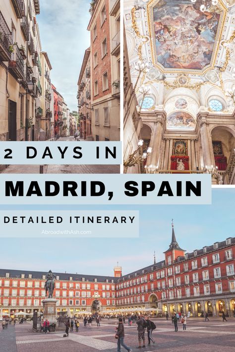 Wondering what to do in Madrid and only have a few days? I've got you covered with my 2-day Madrid Itinerary. Discover the top Madrid tourist attractions and sights, where to eat, and the best order to do it all in! #madrid #spain #madriditinerary #2daysinmadrid #madridsights #madridattractions Two Days In Madrid, Madrid Or Barcelona, Three Days In Madrid, Places To Visit In Madrid Spain, Madrid In 2 Days, 2 Days In Madrid Spain, Barcelona And Madrid Itinerary, Madrid Must Do, Madrid Spain Bucket Lists