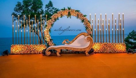 Open Stage Decorations Wedding, Marriage Mandap, Sangeet Stage, Melting Flowers, Indian Wedding Decorations Receptions, Engagement Stage Decoration, Wedding Flags, Reception Stage Decor, Wedding Stage Backdrop