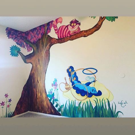 Disney Wall Painting Ideas, Alice In Wonderland Room Ideas Bedrooms, Alice In Wonderland Room Ideas, Alice In Wonderland Bedroom Ideas, Alice In Wonderland Mural, Alice In Wonderland Nursery, Alice In Wonderland Playroom, Alice In Wonderland Mural Ideas, Alice In Wonderland Nursery Theme