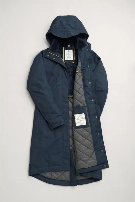 Blue Raincoat, Rain Collection, Great Coat, Seasalt Cornwall, Waterproof Coat, Detachable Hood, Rain Wear, Blue Ink, Cornwall