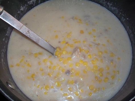 This is a recipe from A Taste of Guam, a cookbook written be a local Guamanian, Paula Quinene.  Just thought I would share. Guam Recipes, Chamorro Recipes, Chicken Corn Soup, Corn Soup Recipes, Potato Corn Chowder, Canning Sweet Corn, Cream Style Corn, Chicken Corn, Corn Soup