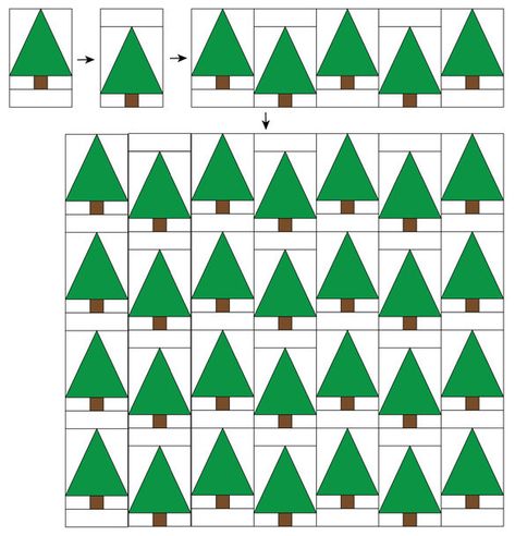 Evergreen Tree Quilt Tutorial Green Tree Quilt, Free Tree Quilt Block Pattern, Evergreen Quilt Pattern, Pine Tree Quilt Pattern, Christmas Tree Quilts Ideas, Christmas Tree Quilts Free Patterns, Tree Quilt Blocks Free Pattern, Christmas Tree Quilt Patterns Free, Christmas Tree Patterns Free Printable