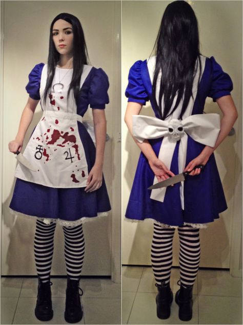 Alice Madness Returns Cosplay, Welcome To The Madness, Vorpal Blade, Evil Alice, Alice Halloween, Mad Alice, Blade Shoes, Halloween Alice In Wonderland, American Mcgee’s Alice