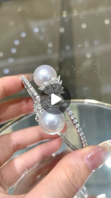 ANNIE CASE FINE JEWELRY on Instagram: "Talk about elegance! This double South Sea white pearl bracelet exudes high-class luxury with 12-13mm pearls of impeccable gem-like luster. The  diamond pavé (2.96ct) ensures your wrist sparkles from every angle. Crafted with 18k thick white gold, this bracelet is easy to wear and elevates any look with its dazzling beauty.✨ It’s the ultimate show-stopper!

- 12-13mm  White South Sea Pearlsl 
- Diamonds: 2.96ct 
- 18k white gold

DM for inquiries @anniecasepearl 
.
.
.
.
.
.
.

HYL241002WSB96360
#SouthSeaPearls #LuxuryBracelet #Diamondbangle#diamondbracelet#pearlbracelet#anniecasepearl#" Fine Pearl Jewelry, White Pearl Bracelet, Luxury Bracelet, Diamond Bangle, South Seas, South Sea Pearls, High Class, White Pearl, Pearl Bracelet