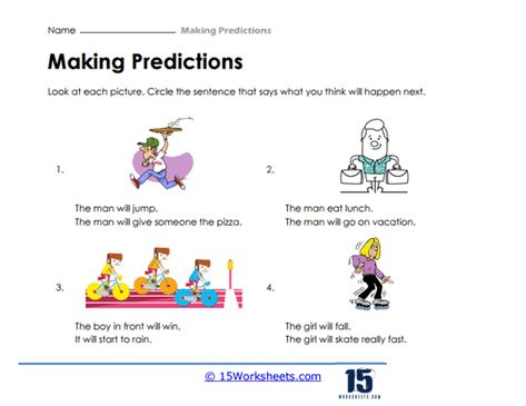 Sentence Selection Worksheet - 15 Worksheets.com What Will Happen Next, Holiday Science, Making Predictions, Kindergarten Social Studies, The Sentence, Reading At Home, National Symbols, Writing Skills, Reading Comprehension