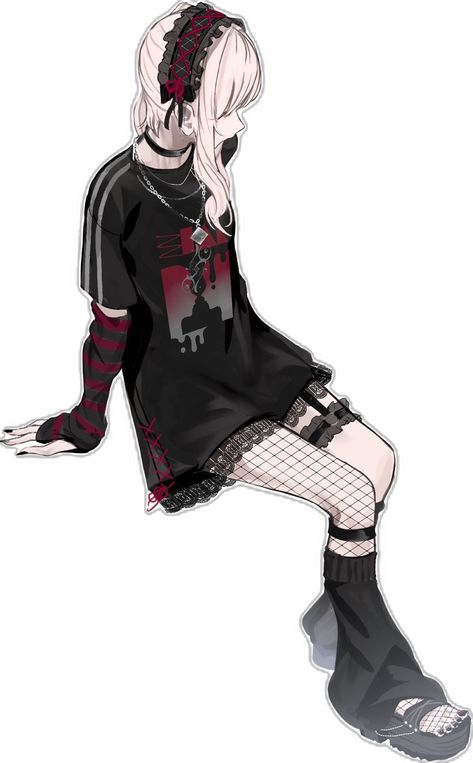 Goth Kawaii Fashion, Punk Fashion Diy, Mizuki Akiyama, Art Outfit, Jirai Kei, Friend Anime, Dress Up Dolls, Drawing Clothes, Character Outfits