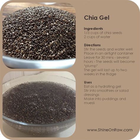 Chia Gel Chia Seed Gel, Chia Gel, Gain Meals, Chia Recipes, Snackle Box, Seed Recipes, Chia Recipe, Chia Seed Recipes, Weight Gain Meals