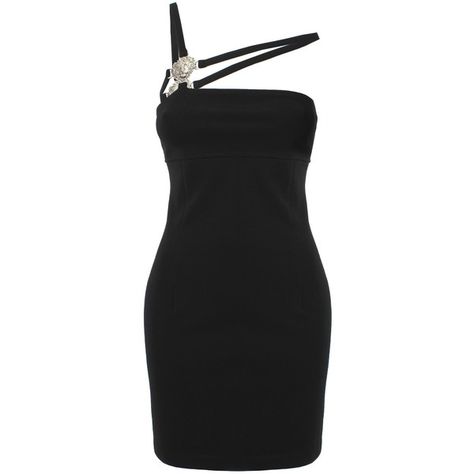 Versus Versace Asymmetric Cut Out Mini Dress (8,710 MXN) ❤ liked on Polyvore featuring dresses, versace, cut out cocktail dresses, asymmetrical mini dress, cut out mini dress, cutout dress and mini dress Versace Black Mini Dress, Versace Black Dress, Black Versace Dress, Rock And Roll Dresses, Dresses Versace, Short Black Cocktail Dress, Black Strappy Dress, Black Cutout Dress, Cut Out Mini Dress