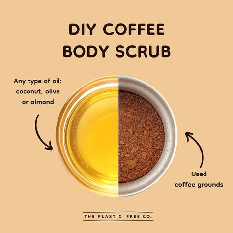 Did you know that you can make an easy DIY coffee scrub from used coffee grounds? ☕️ ⠀⠀⠀⠀⠀⠀⠀⠀⠀ You don’t need to buy anything to make it, just use what you already have at home 🙌 ⠀⠀⠀⠀⠀⠀⠀⠀⠀ 👉 Mix your dry used coffee grounds with any type of oil you have at home (olive, sunflower, or coconut oil) and you’re done. You just whipped up a zero-waste and budget-friendly coffee scrub 🌿💰 ⠀⠀⠀⠀⠀⠀⠀⠀⠀ Coffee scrub also has lots of benefits such as it’s antioxidant-rich, reducing cellulite, anti-inflamma... Diy Coffee Scrub, Used Coffee Grounds, Coffee Scrub Diy, Coffee Body Scrub, Uses For Coffee Grounds, Coffee Scrub, Body Scrubs, Fall Scents, Diy Coffee