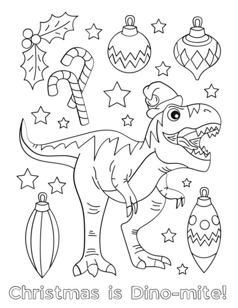 Dino-mite Dinosaur Christmas Coloring Pages Dinosaur Sheets, Christmas Games For Kids, Christmas Coloring Books, Kids Coloring Book, Dinosaur Coloring Pages, Dinosaur Coloring, Christmas Gift List, Christmas Bedroom, Christmas Coloring