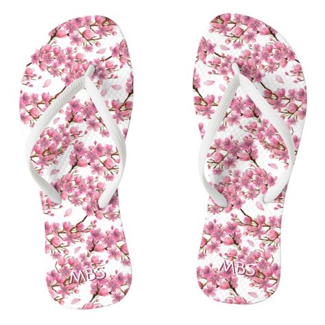 Pretty Flip Flops, Floral Flip Flops, Pink Sandals, Cherry Blossom Flowers, Pink Petals, Girly Shoes, Flip Flop Sandals, Cherry Blossom, Flip Flops