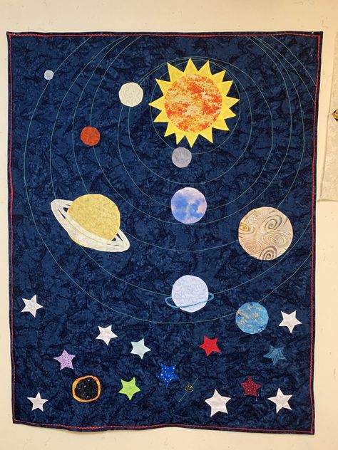 Solar System Quilt, Wonky Star, Lancaster House, Space Quilt, Patchwork Projects, Space Blanket, Baby Quilt Patterns, Man Quilt, Pretty Quilt