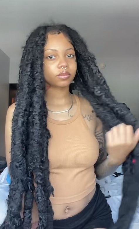 Jumbo Boho Locs, Jumbo Faux Locs Long, Jumbo Locs Black Women, Protective Hairstyles Over Locs, Spiritual Hairstyles, Marley Faux Locs, Large Faux Locs, Big Locs, Jumbo Locs