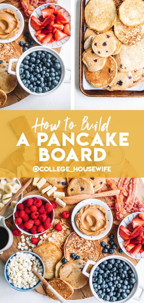 Pancake Charcuterie Board Ideas, Pancake Board Ideas, Pancake Charcuterie Board, Brunch Boards, Sweet Charcuterie, Pancake Board, Pancake Bar, Charcuterie Ideas, Breakfast Meat