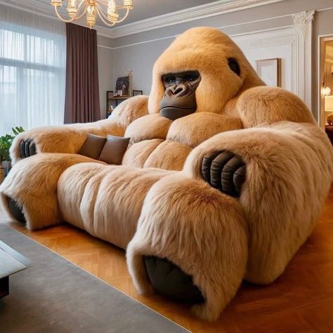 Big Couches, Futuristic House Architecture, Big Comfy Couch, Werewolf Mask, Fantasy Interior, Cute Monkey Pictures, Big Couch, Sofa Art, The Big Comfy Couch