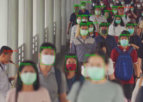 Detecting Masks in Dense Crowds in Real-time with AI and Computer Vision Nose Picking, Computer Vision, Graphic Design Fonts, Playing Football, Facial Recognition, Model Face, Surveillance Cameras, Video Surveillance, Deep Learning