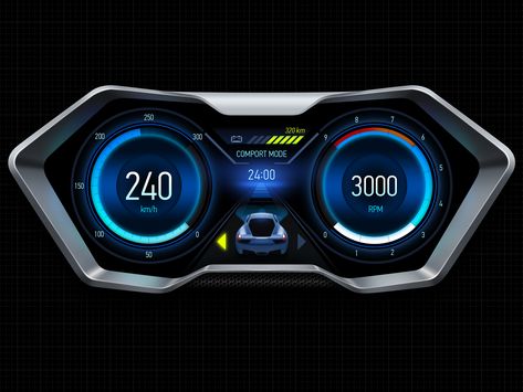 Motorcycle Dashboard Design, Car Dashboard Design, Boat Dashboard, Motorbike Engine, Custom Dashboard, Car Ui, Digital Dashboard, Digital Board, Car Gauges