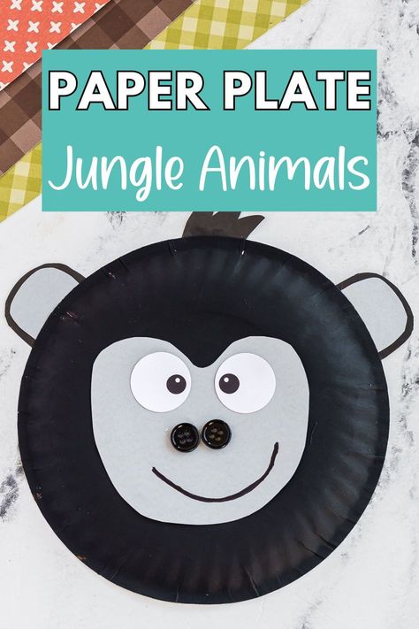 Kids absolutely adore jungle animals. There are so many different animals to check out and the kids always enjoy learning about them, crafting their own jungle animals, and telling others what they know. If you do a study on jungle animals or your kids just love animals in general, these jungle paper plate animals are perfect for you. Make a hippo, gorilla, and a sloth to start! They are fun paper plate animal crafts that kids of all ages can do and the setup is easy peasy. Jungle Animal Art For Toddlers, Easy Jungle Crafts Preschool, Jungle Animal Crafts For Infants, Preschool Gorilla Craft, Gorilla Paper Craft, Jungle Day Activities For Kids, Jungle Art For Toddlers, Jungle Crafts For Preschoolers, Jungle Theme Crafts Preschool