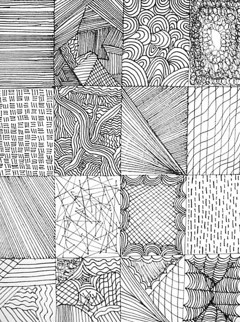 Ink Drawing Techniques, Pattern Design Drawing, Texture Drawing, Design Basics, Zentangle Drawings, Paul Klee, Doodle Art Designs, Elements Of Design, Zentangle Art