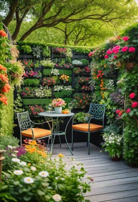 Flowers Around The House, Wooden Garden Fence Ideas, Garden Flower Design, Fence Garden Ideas Backyards, Fence Landscape Ideas, Fence Diy Ideas, Rental Garden Ideas, Garden Privacy Ideas, Plants Patio Ideas