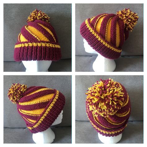 Christmas Beanies, Harry Potter Handmade, Harry Potter Beanie, Gryffindor Harry Potter, Harry Potter Hat, Christmas Beanie, Anniversaire Harry Potter, Women Hats, Bobble Hat