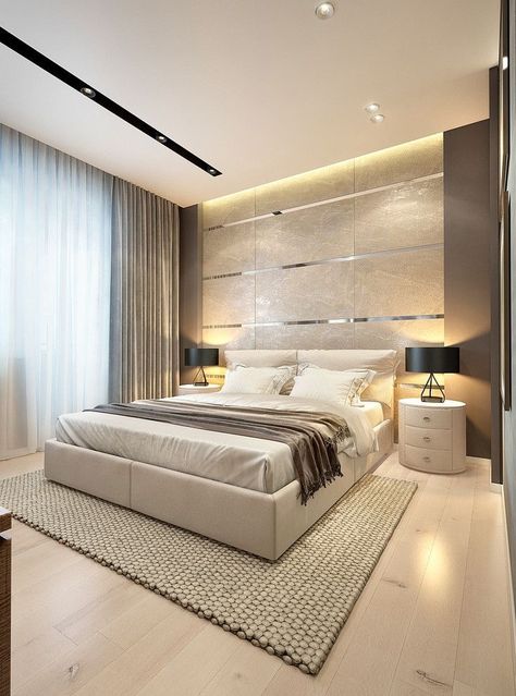 Contemporary Bedroom Design, Modern Luxury Bedroom, Modern Bedroom Interior, Luxury Bedroom Design, Bedroom False Ceiling Design, Ceiling Design Bedroom, Luxury Bedroom Master, Bedroom Bed Design, Modern Bedroom Decor