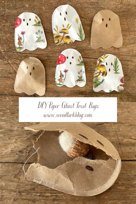 Cute Halloween Treat Bags, Boo Bags For Kids, Diy Treat Bags Halloween, Halloween Paper Bags Diy, Halloween Bags Diy Brown Paper, Bulk Halloween Treats, Eco Friendly Halloween, Autumn Gifts Diy, Diy Treat Bags