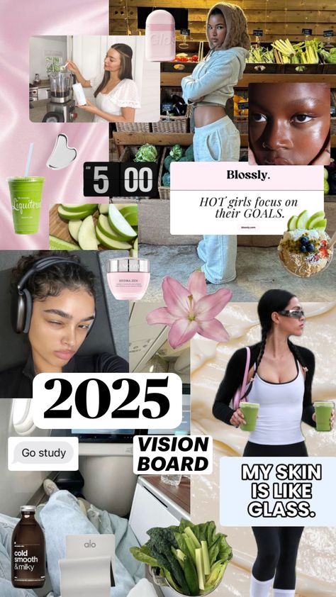 #visionboard #visionboard 2025 #wallpaper #healthandwellness #healthyhabits #healthyaesthetic #goalsfor2025 #newyearsaesthetic #healthylifestyleaesthetic #healthylifestylemotivation Aesthetic Vision Board Wallpaper 2025, 2025 Glow Up, Dream Job Ideas, 2025 Collage, 2025 Motivation, Motivation Vision Board, 2025 Wallpaper, 2025 Aesthetic, 2025 Goals