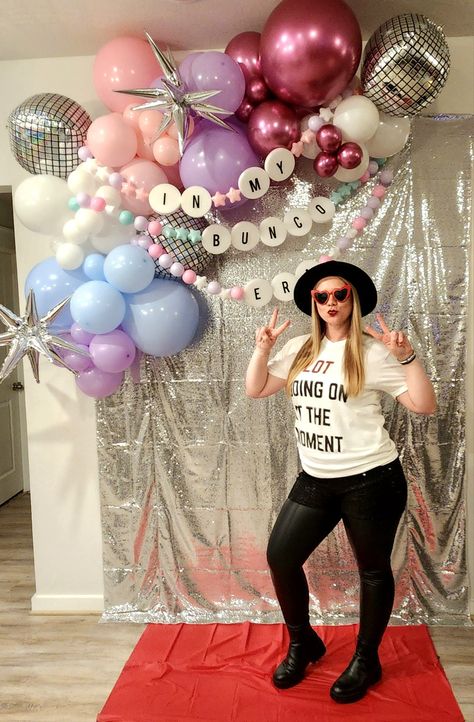 Taylor Swift Party Outfit, Taylor Swift Decorations, Swifty Party Taylor Swift Dress Up Party, Taylor Swift Bejeweled Party, Taylor Swift Sorority Theme, Taylor Swift Birthday Party Outfit Ideas, Taylor Swift Balloon Backdrop, Taylor Swift Swim Party, Taylor Swift Birthday Outfit, Taylor Swift Birthday Backdrop, Taylor Swift Adult Birthday