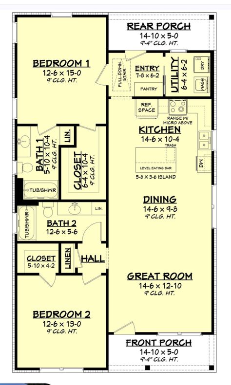 4 Bedroom House Plans Australia, Simple 4 Bedroom House Plans, House Plans Australia, Small Floor Plans, 4 Bedroom House Plans, Coach House, Small Houses, Bedroom House Plans, 4 Bedroom House