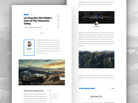 Article UI Set - Page Example by Alexander Katrukhin Article Page Web Design, Article Page Design, Desktop Layout, Blog Templates, Agency Website Design, News Web Design, Web Page Design, Ui Design Website, Agency Website