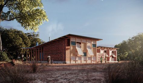 AFRICAN HOUSE DESIGN COMPETITION - WINNERS - ARCHSTORMING - ARCHITECTURE COMPETITIONS African House Design, Africa Architecture, Architecture Design Competition, Architecture Design Process, African House, Saint Gobain, Architecture Competition, Bamboo Architecture, African Architecture