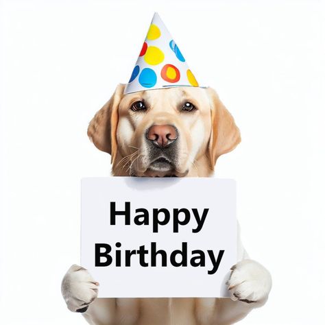 Happy Birthday Labrador, Happy Birthday Funny Dog, Hot Dog Puppy, Dog Happy Birthday, Happy Birthday Hot, Happy Birthday Funny Humorous, Black Labs Dogs, Holding A Sign, Happy Birthday Dog