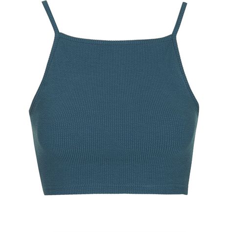 TOPSHOP Ribbed Crop Top (£8) ❤ liked on Polyvore featuring tops, crop tops, shirts, tank tops, teal, blue shirt, crop top, camisole tops, cami crop top and high neck shirts Teal Crop Top, Chica Punk, Crop Tops Shirts, High Neck Shirts, Teal Shirt, High Neck Crop Top, Cropped Camisole, Ribbed Shirt, Teal Top