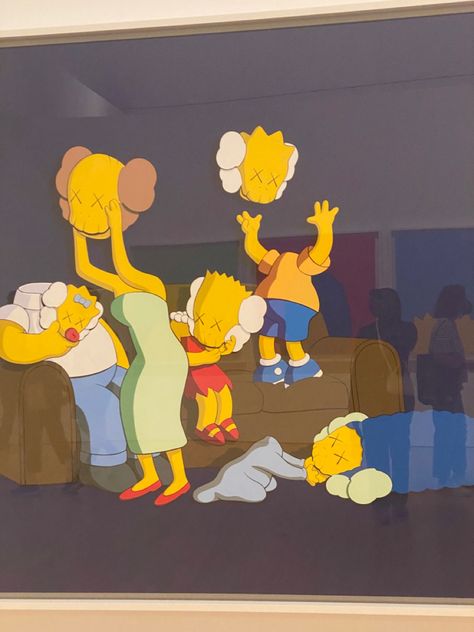 Kaws simpsons Kaws Simpsons, Kaws Wallpaper Yellow, Kaws Wall Painting, Kaws Poster, Kaws Wallpaper, Future Apartment Decor, Cartoon Wallpaper Iphone, Canvas Designs, Art Drawings Sketches