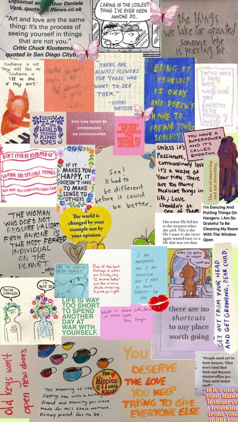 Quotes Collage, Quote Collage, Ill Be Fine, Collage Board, Collage Ideas, Quote Board, Board Ideas, Art Projects, Vision Board