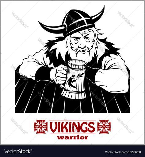 Vikings Beer, Beer Illustration, Viking Logo, White Illustration, Viking Warrior, Big Picture, Beer Mug, Vikings, Adobe Illustrator