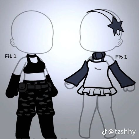 Gacha Life Outfits Drawing, Gacha Life Outfits Black, Gacha Hero Outfits, Halloween Gacha Club Outfits, Gacha Life Pajamas, Aufits Gacha Club, Gacha Life Sleep Outfits, Realistic Mermaid Tails, Anime Hair Color