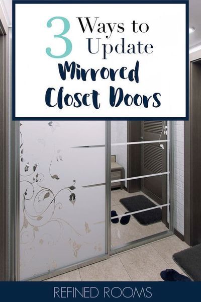 Got outdated mirrored closet doors? Check out these 3 super affordable options for replacing or camouflaging those doors. These are great ideas for updating your space, especially if you have plans to sell your home! #mirroredclosetdoors #DIYprojects #homesellingtips #homeupdates Upgrade Sliding Mirror Closet Doors, Mirror Closet Door Cover Up, Cover Up Mirrored Closet Doors, Upcycle Mirror Closet Doors, Mirrored Wardrobe Doors Makeover, Modern Mirrored Closet Doors, Covering Mirrored Wardrobe Doors, Change Mirrored Closet Doors, Closet Door Makeover Mirrored