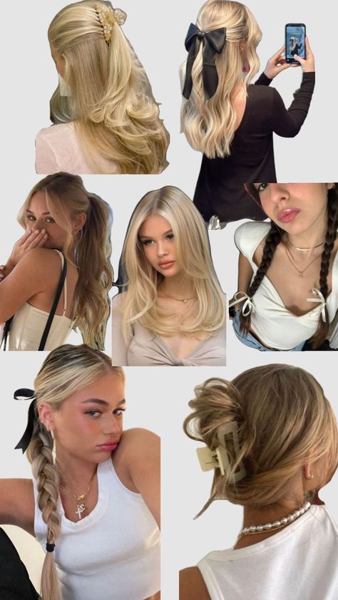 Summer Hair Styles, Preppy Hairstyles, Hairstyle Examples, Formal Hairstyles For Long Hair, Cute Hairstyles For School, Simple Prom Hair, Beautiful Braided Hair, Hairstyles For Layered Hair, Hairstyle Inspo