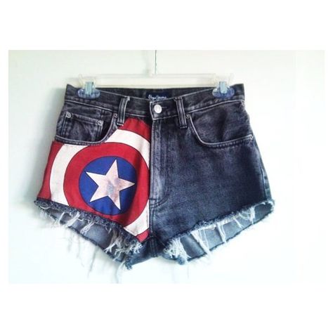 para mí colección de cosas del cap. Marvel Shorts, Marvel Clothing, Marvel Pants, Marvel Inspired Outfits, Marvel Fashion, Geeky Clothes, Avengers Captain America, Painted Clothes Diy, Cute Disney Outfits