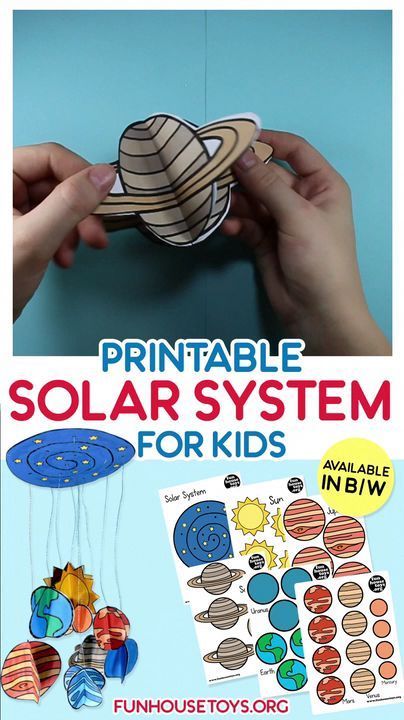 Printable Solar System, Solar System Projects For Kids, 3d Solar System, Solar System Activities, Planet Crafts, Space Activities For Kids, Space Preschool, Solar System For Kids, Space Crafts For Kids