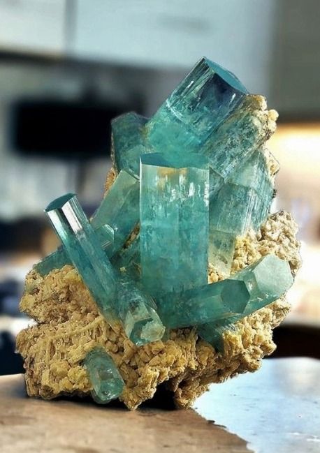 Himalayan Aquamarine 💎✨ Admiring the serene blue hues of aquamarine crystals sourced from the majestic Himalayan mountain range. #HimalayanAquamarine #GemstoneBeauty #NaturalTreasure 🏔️🌊 Pretty Crystals, Hot Rocks, Green Aquamarine, Beautiful Crystals, Rock Steady, Beautiful Stones, Aquamarine Crystal, Aquamarine Stone, Minerals And Gemstones